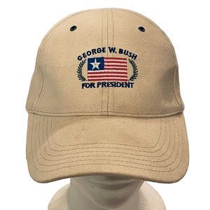 Vintage George W. Bush for President Strap Back Hat Baseball Cap Bring Em On